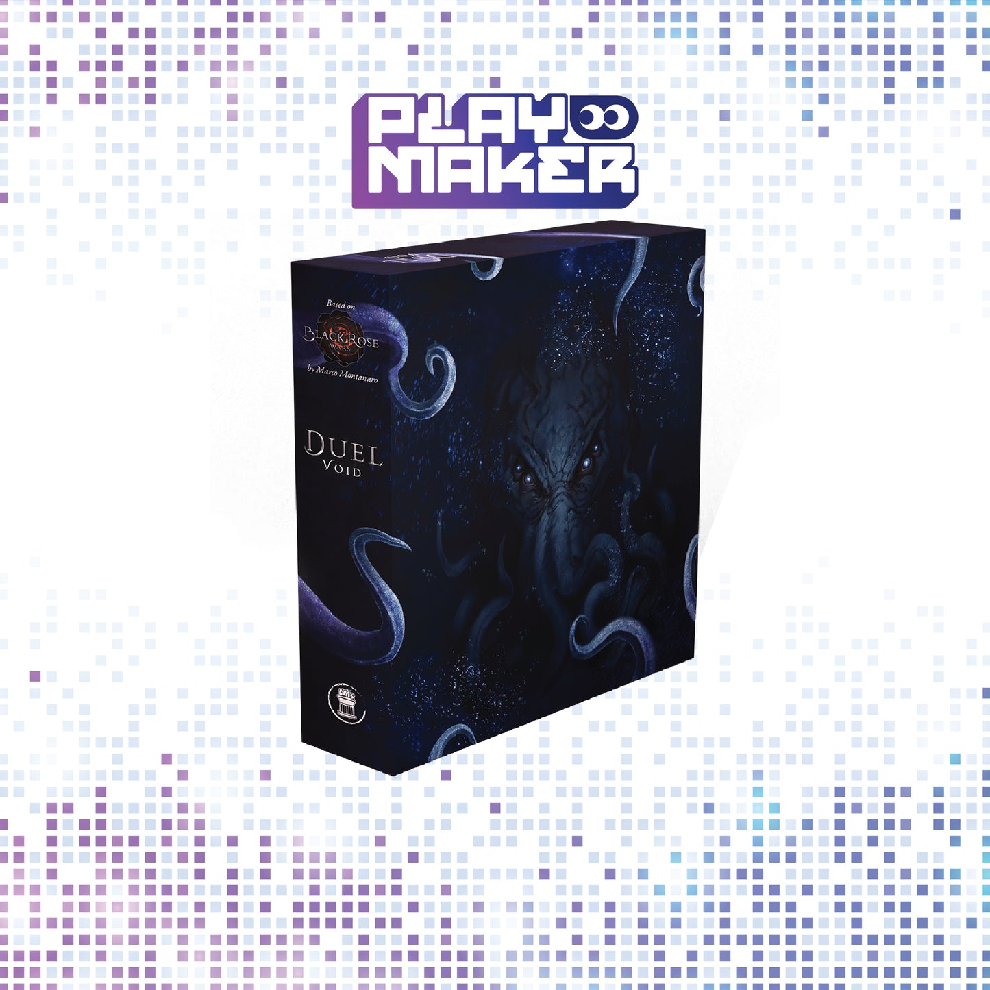 Black Rose Wars: Duel – Void Board game box with a dark design on a mosaic background