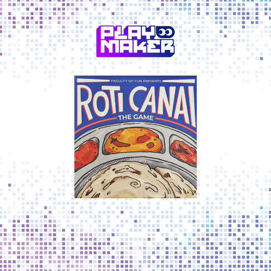 Cover of 'Roti Canai: The Game' with 'Playmaker' branding on a mosaic background.